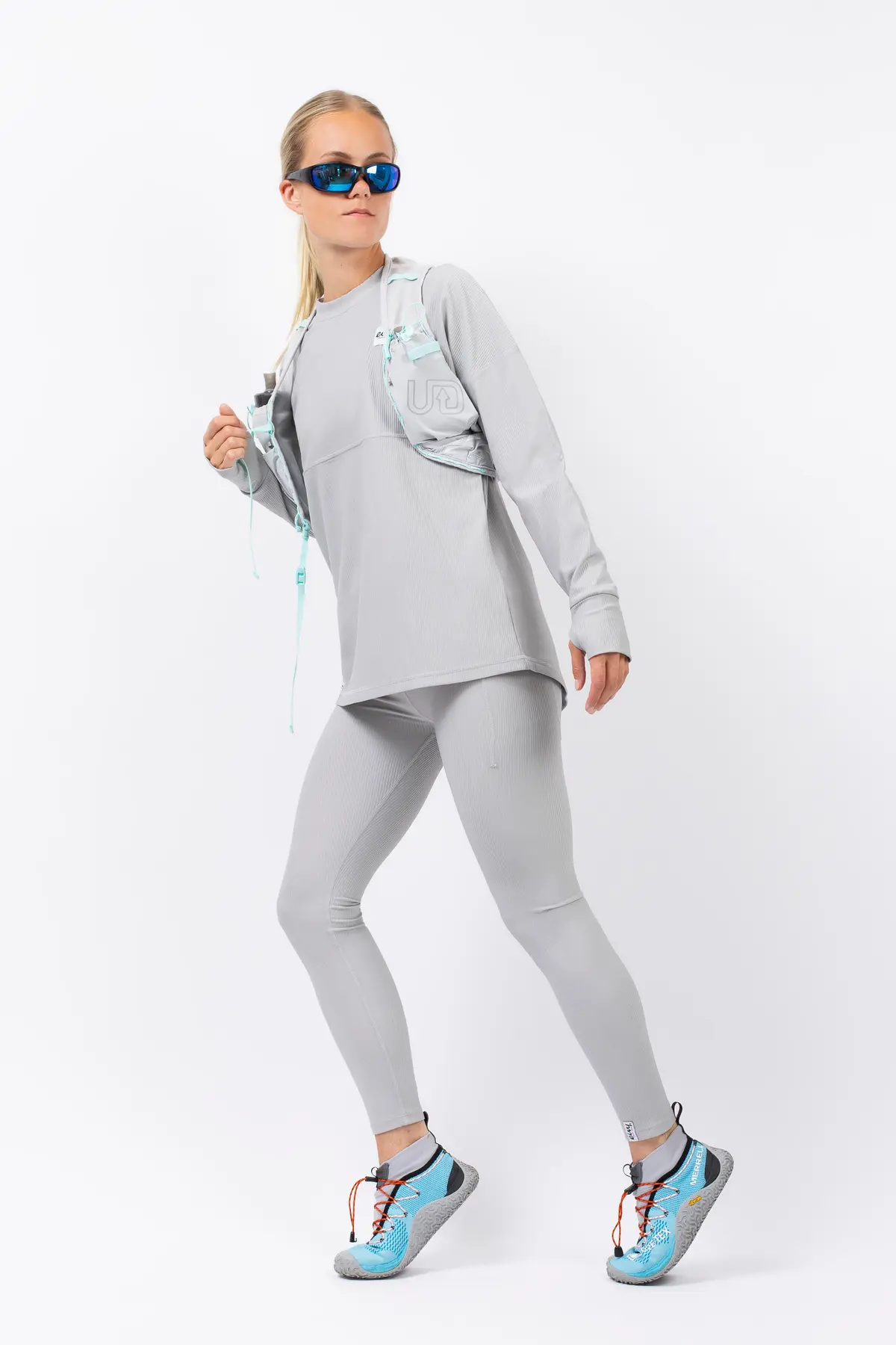 Venture Rib Top - Grey Melange