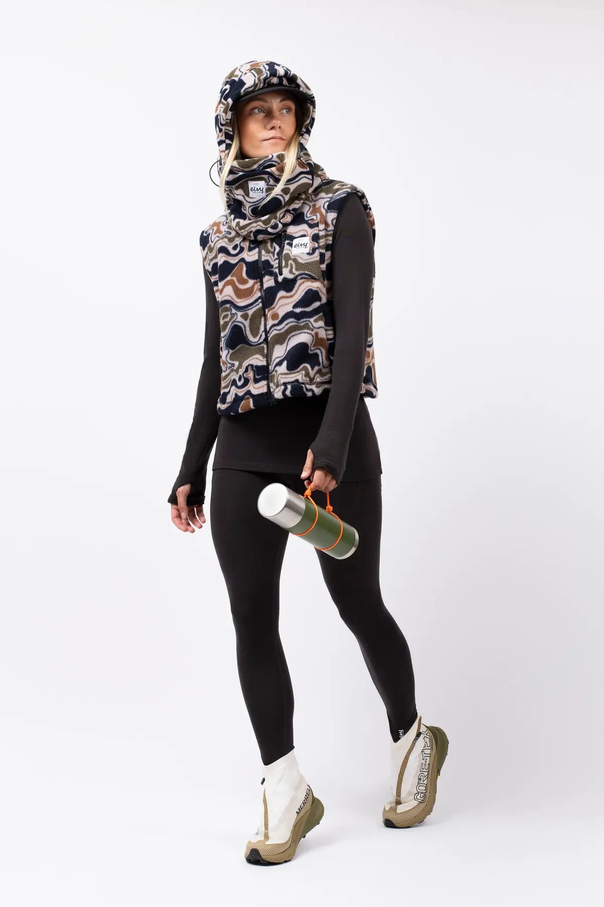 Boxy Sherpa Vest - Curve Camo