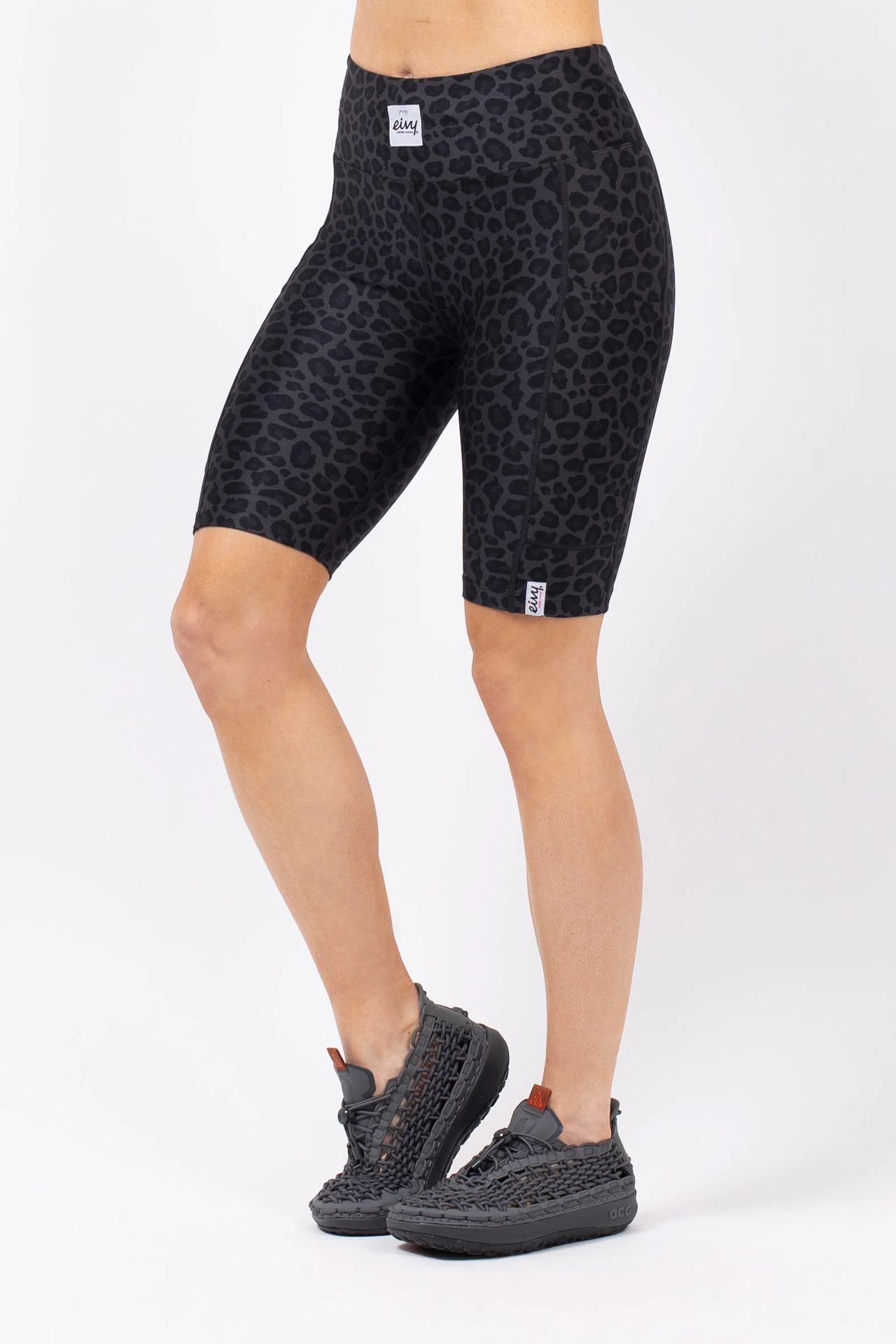 Venture Biker Shorts - Black Leopard