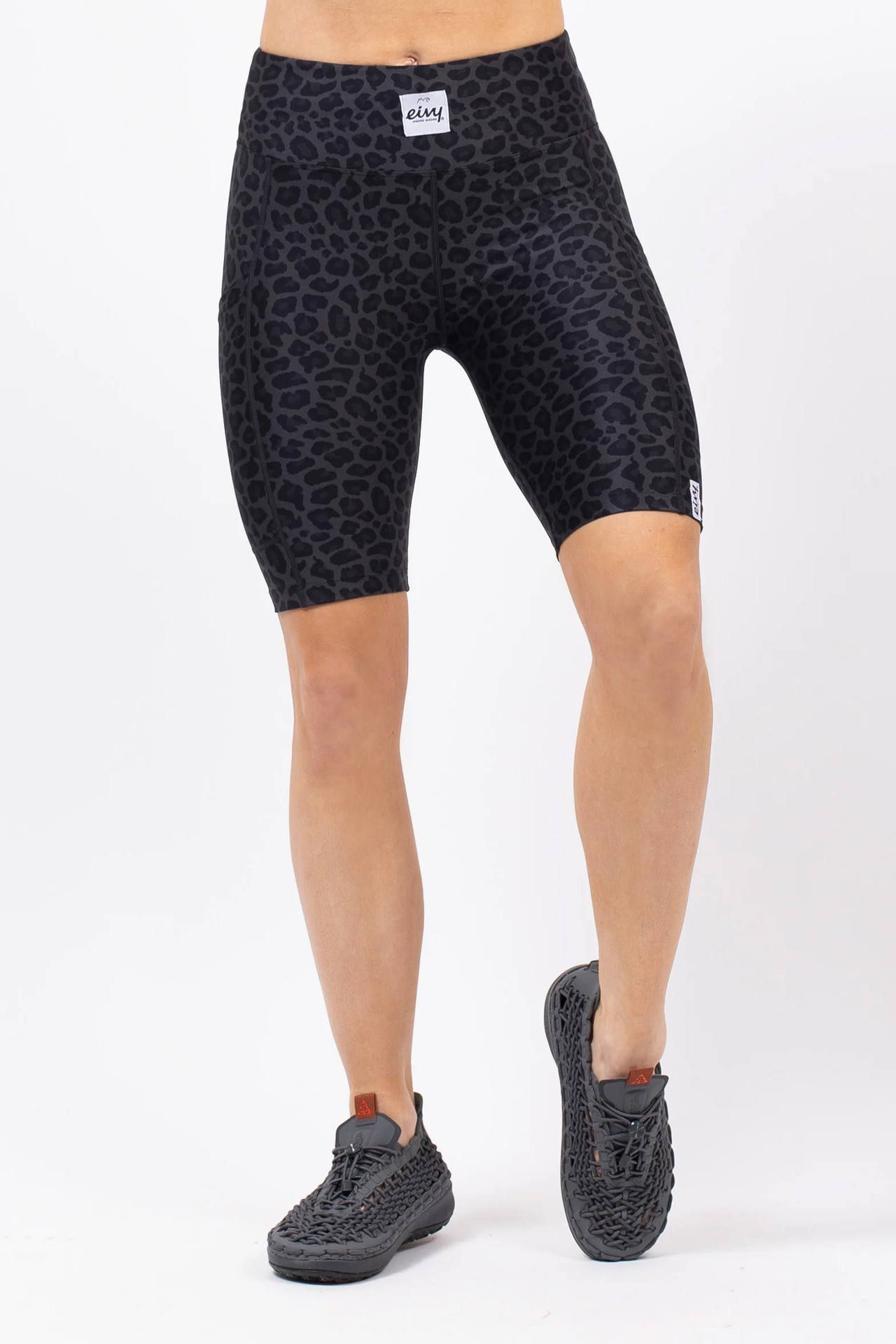 Venture Biker Shorts - Black Leopard