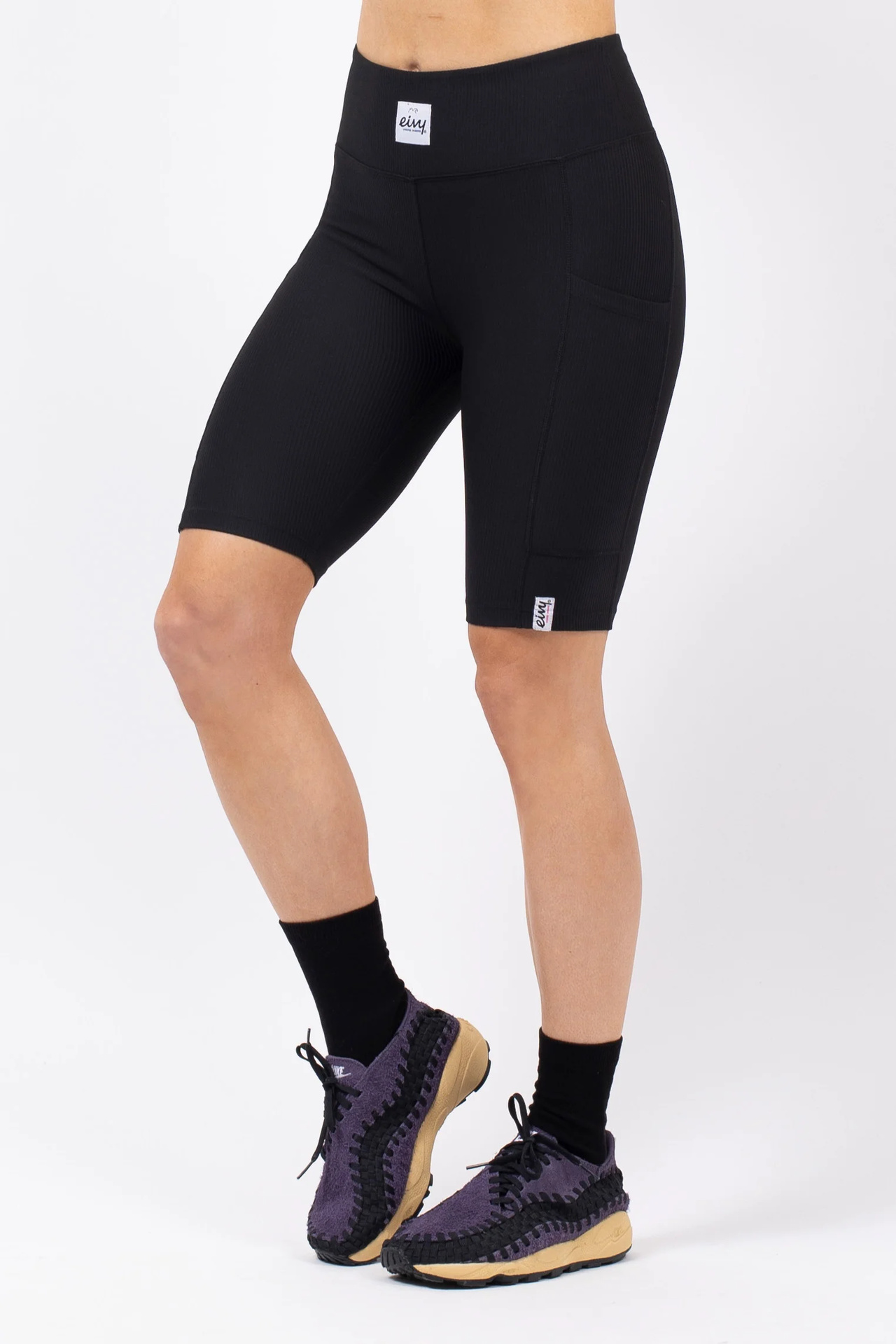 Venture Rib Biker Shorts - Black