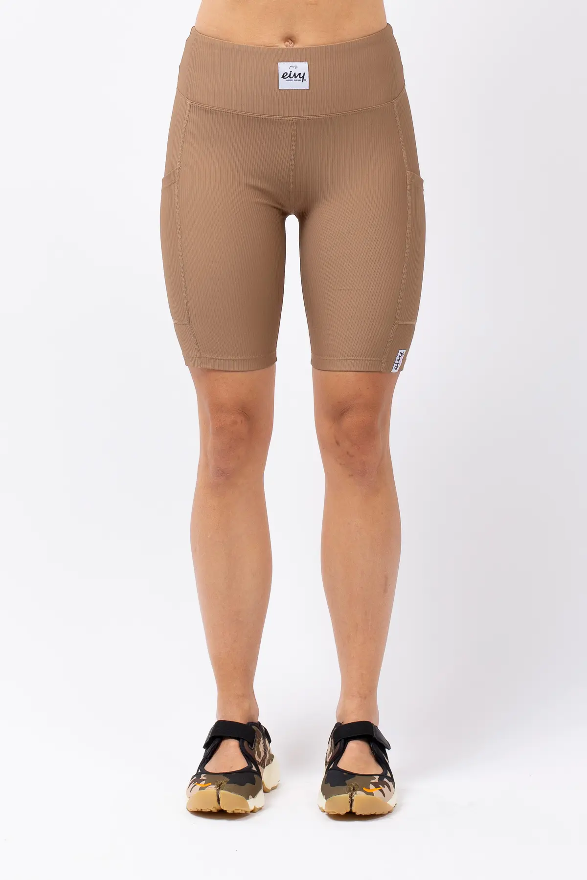 Venture Rib Biker Shorts - Faded Coffee