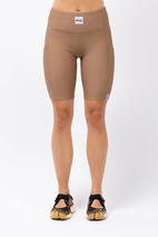 Venture Rib Biker Shorts - Faded Coffee