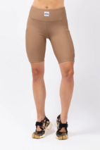Venture Rib Biker Shorts - Faded Coffee