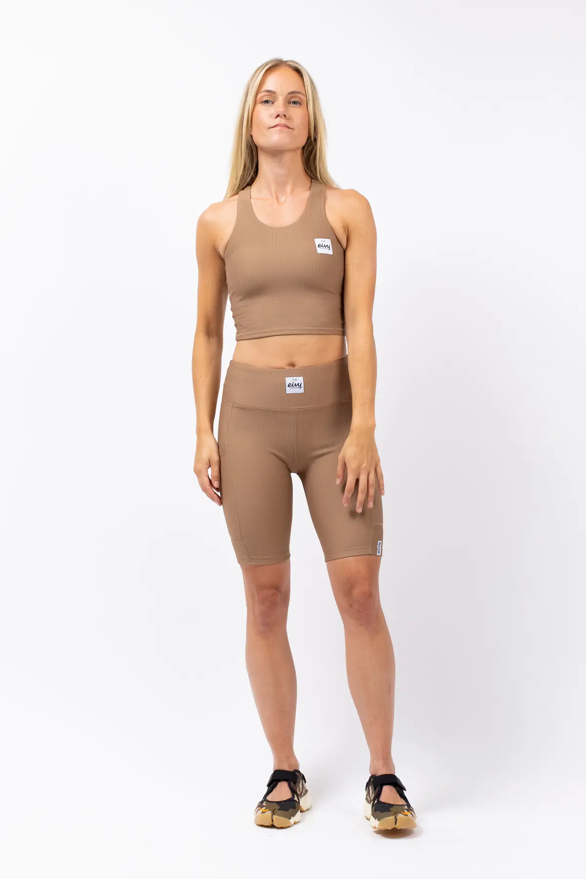 Venture Rib Biker Shorts - Faded Coffee