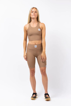 Venture Rib Biker Shorts - Faded Coffee