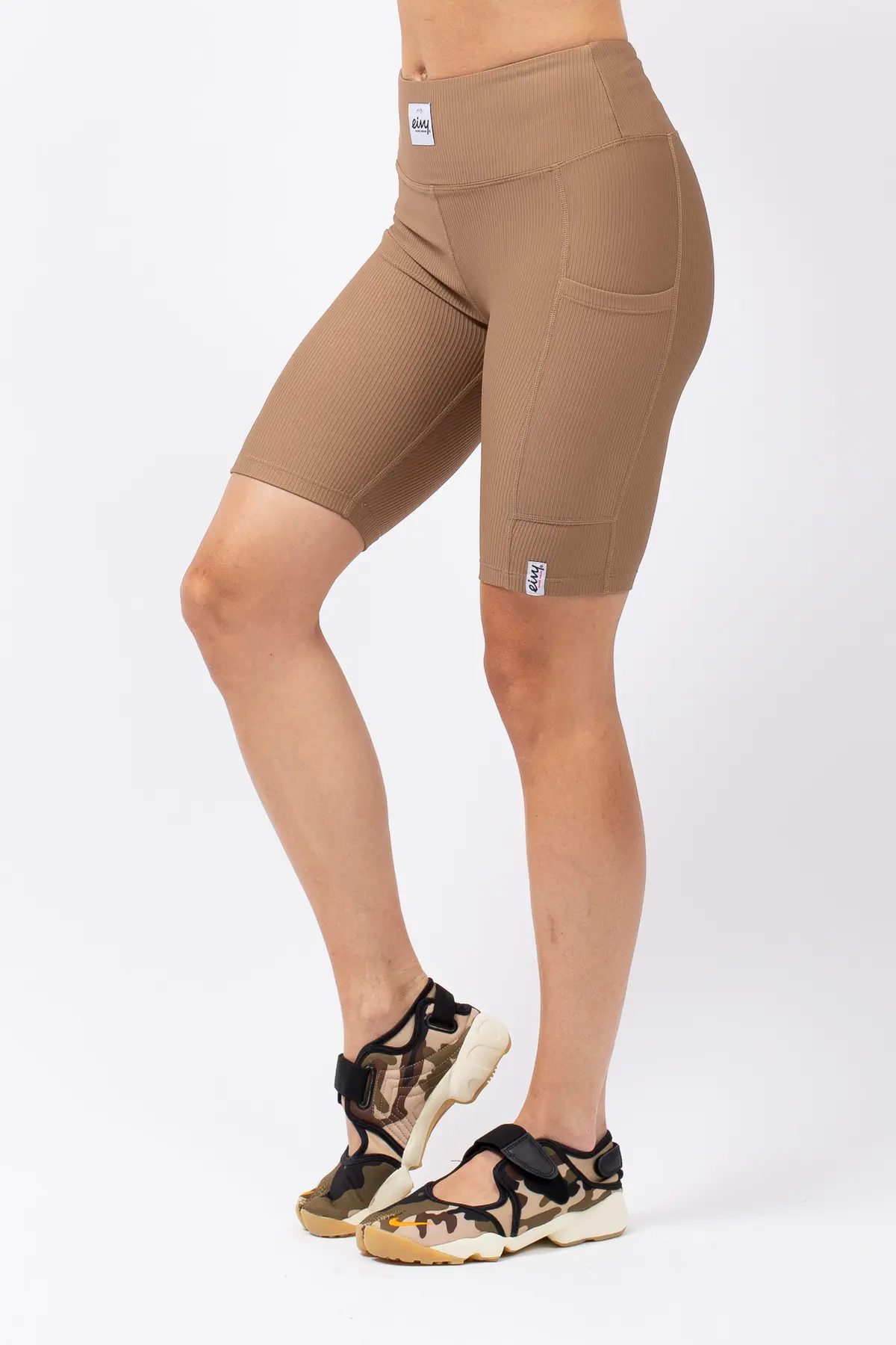 Venture Rib Biker Shorts - Faded Coffee