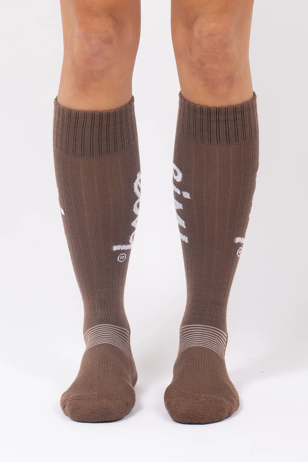 Rib Wool Socks - Brown