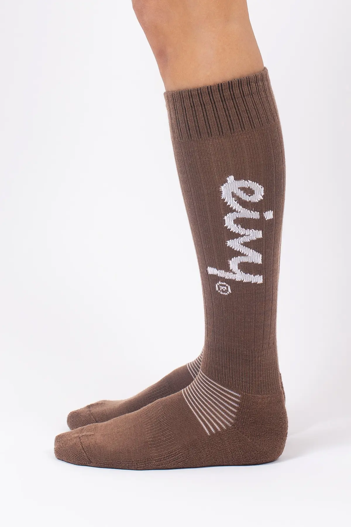 Rib Wool Socks - Brown