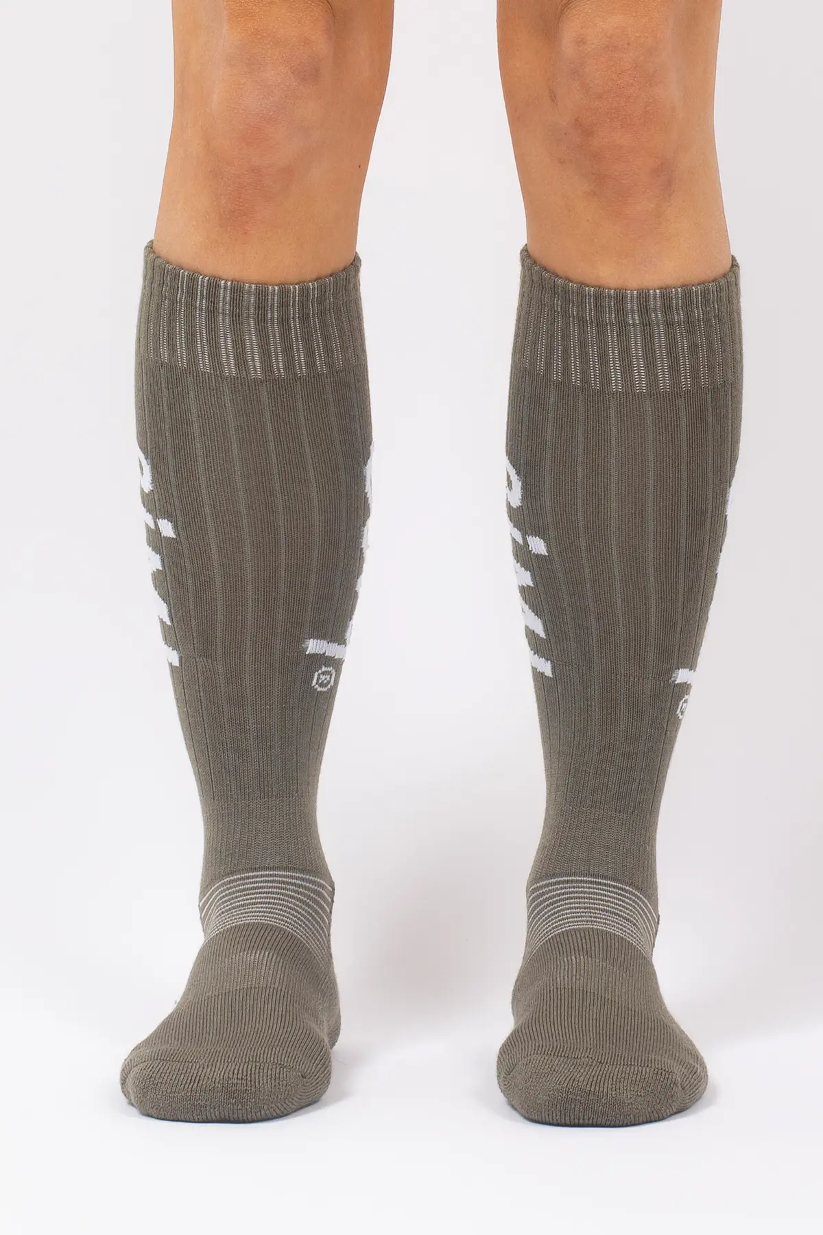 Rib Wool Socks - Olive