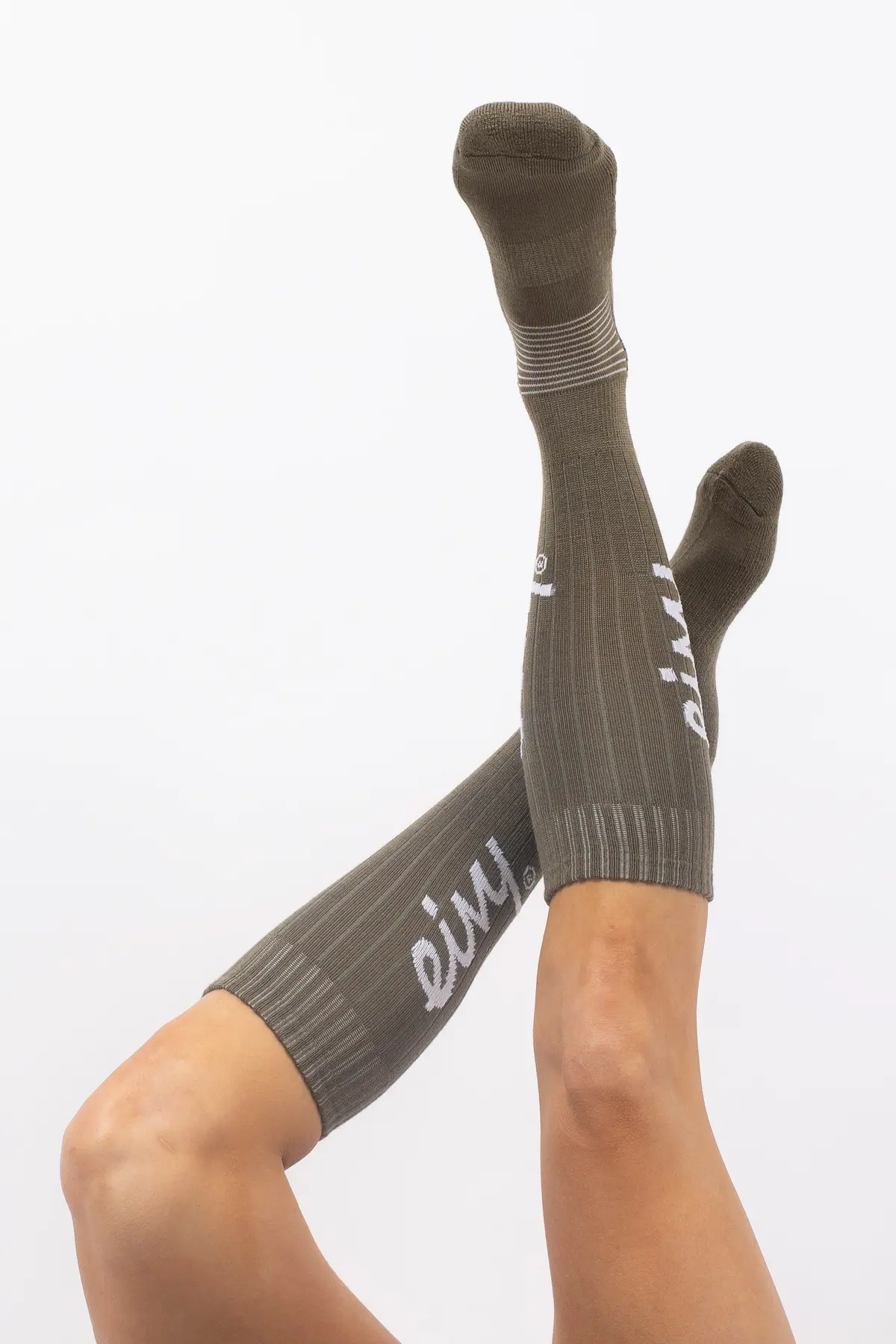 Rib Wool Socks - Olive