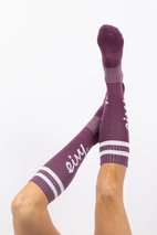 Cheerleader Wool Socks - Pinkgundy