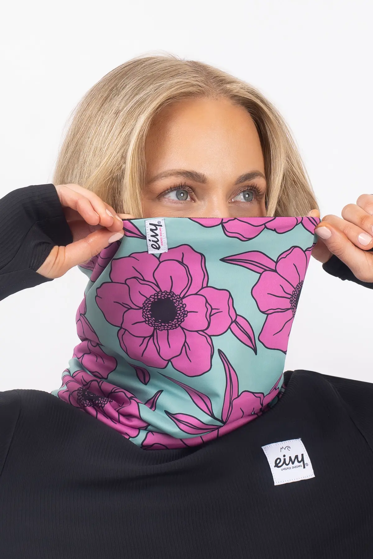 Colder Neckwarmer - Turquoise Flower | One Size