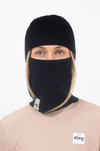 Foldable Knit Balaclava Beanie - Black | One Size