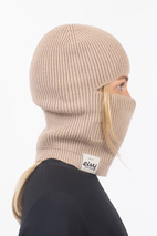 Foldable Knit Balaclava Beanie - Sand | One Size