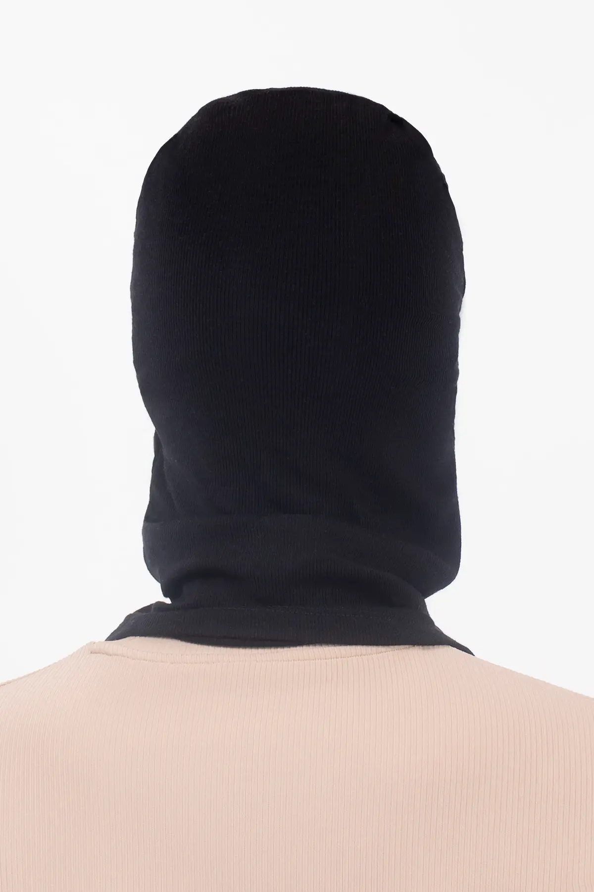 Hinge Merino Wool Rib Balaclava - Black