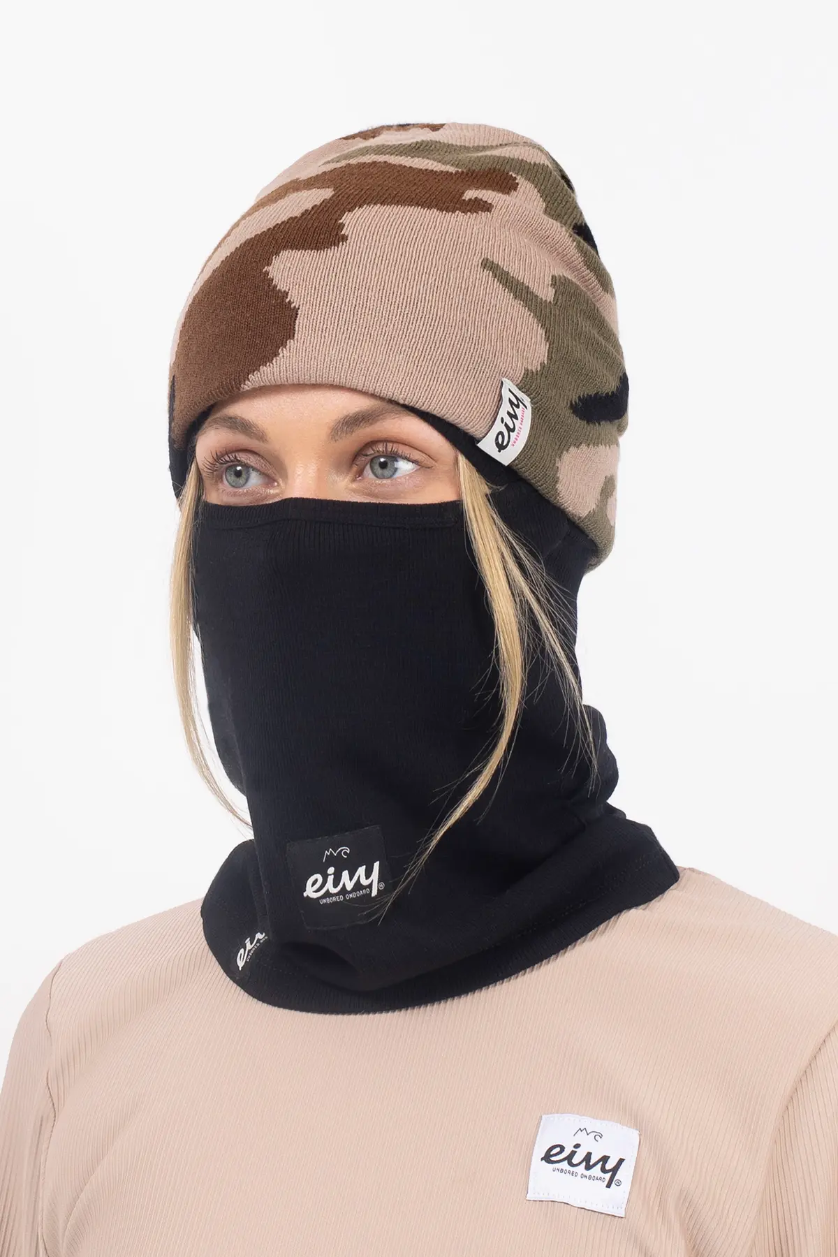 Hinge Merino Wool Rib Balaclava - Black