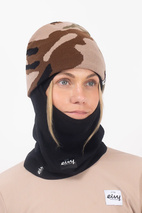 Hinge Merino Wool Rib Balaclava - Black