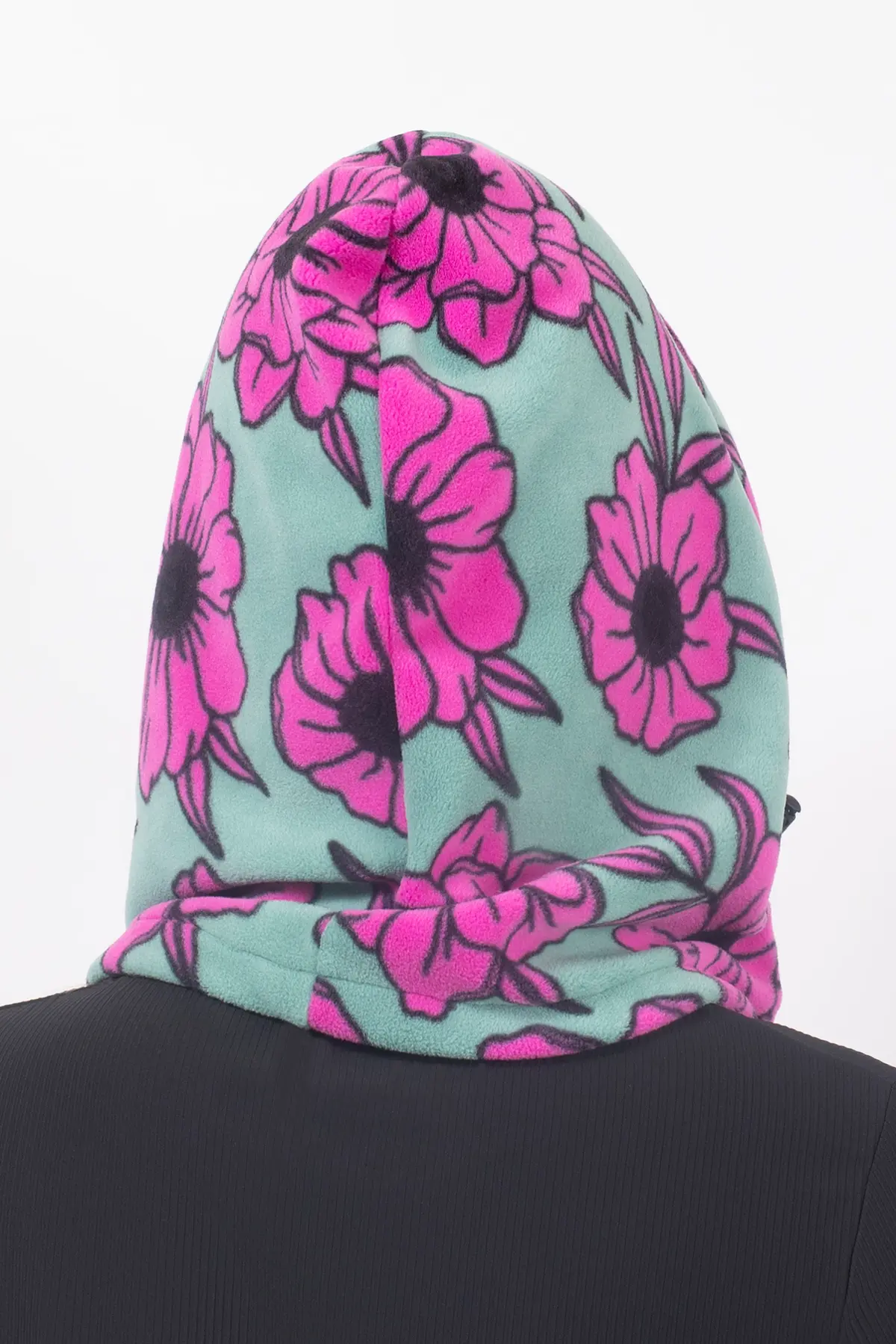 Mandy Fleece Balaclava - Turquoise Flower | One Size