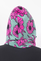 Mandy Fleece Balaclava - Turquoise Flower | One Size