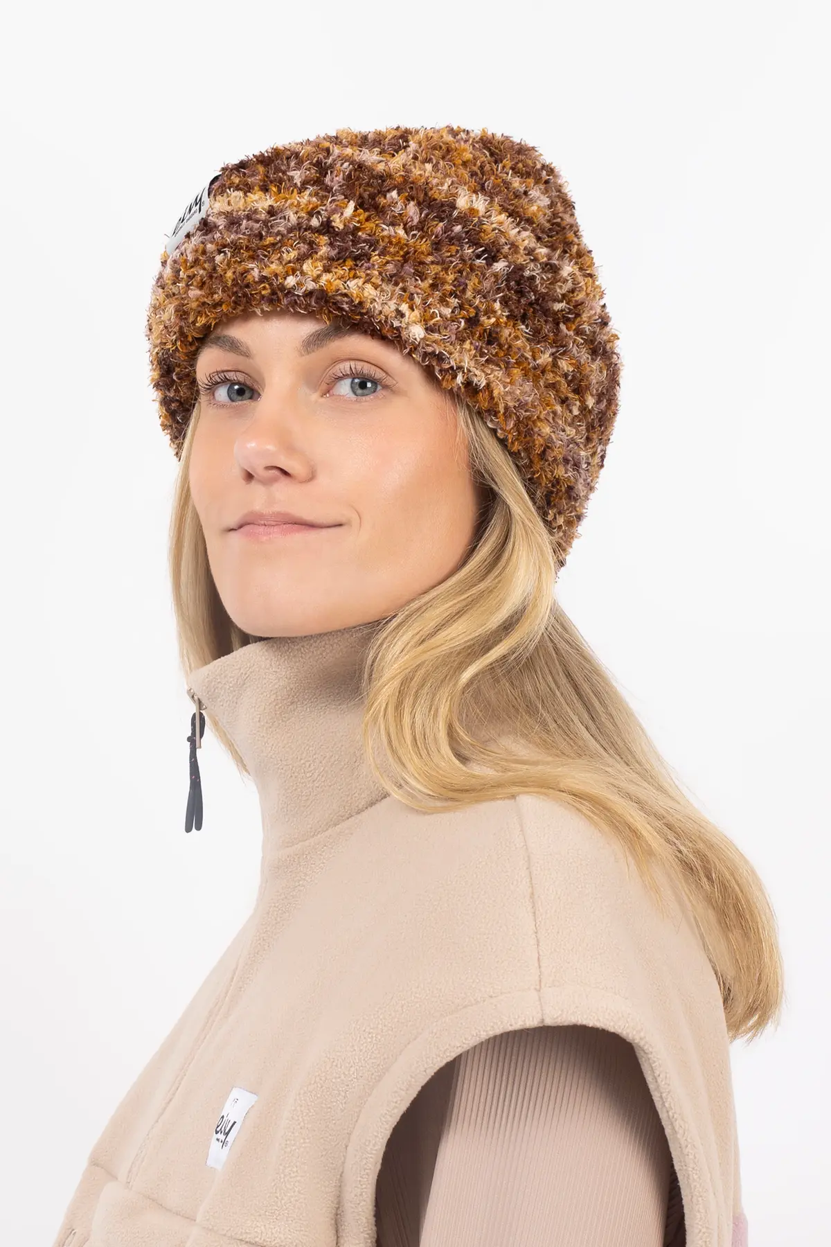 Boucle Knit Beanie - Brown | One Size