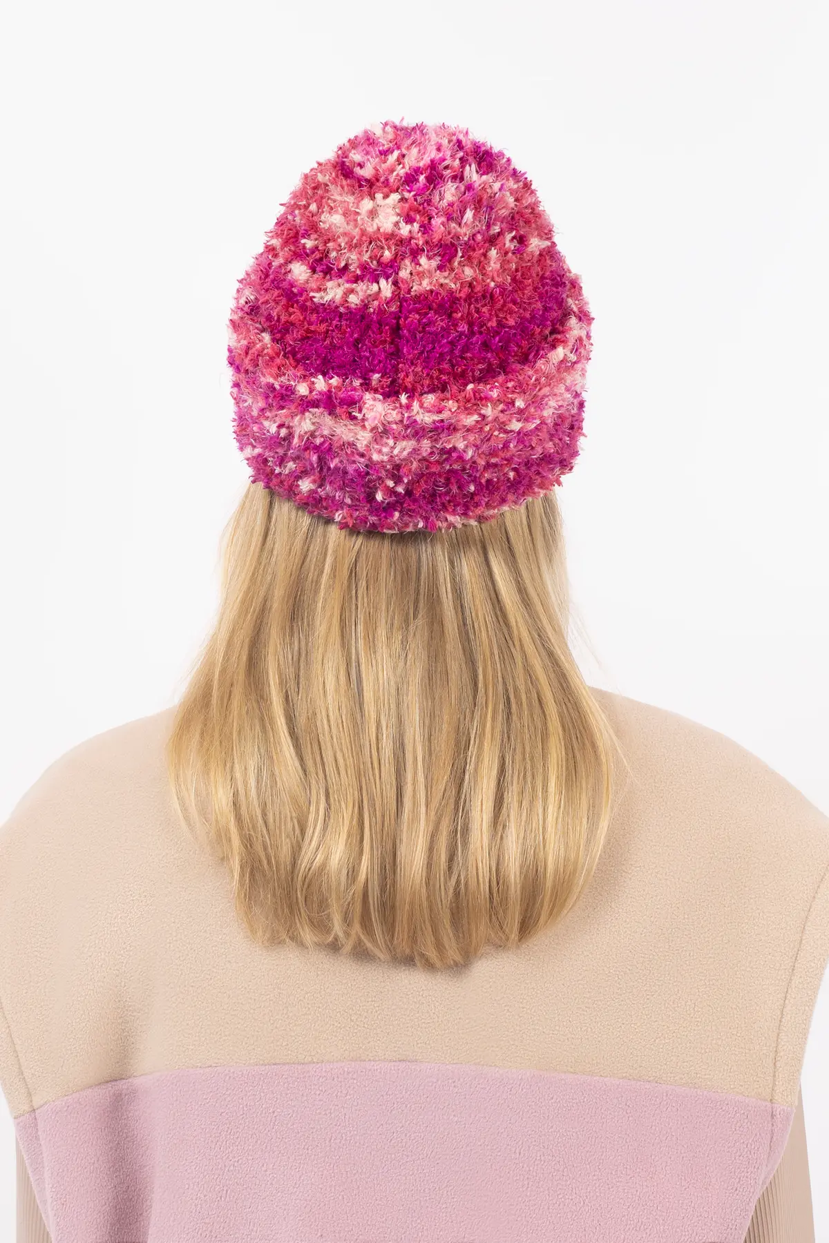 Boucle Knit Beanie - Pink | One Size