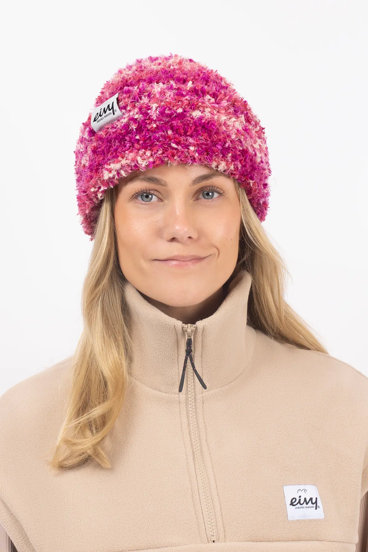 Boucle Knit Beanie - Pink | One Size