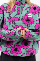 Ball Fleece - Turquoise Flower