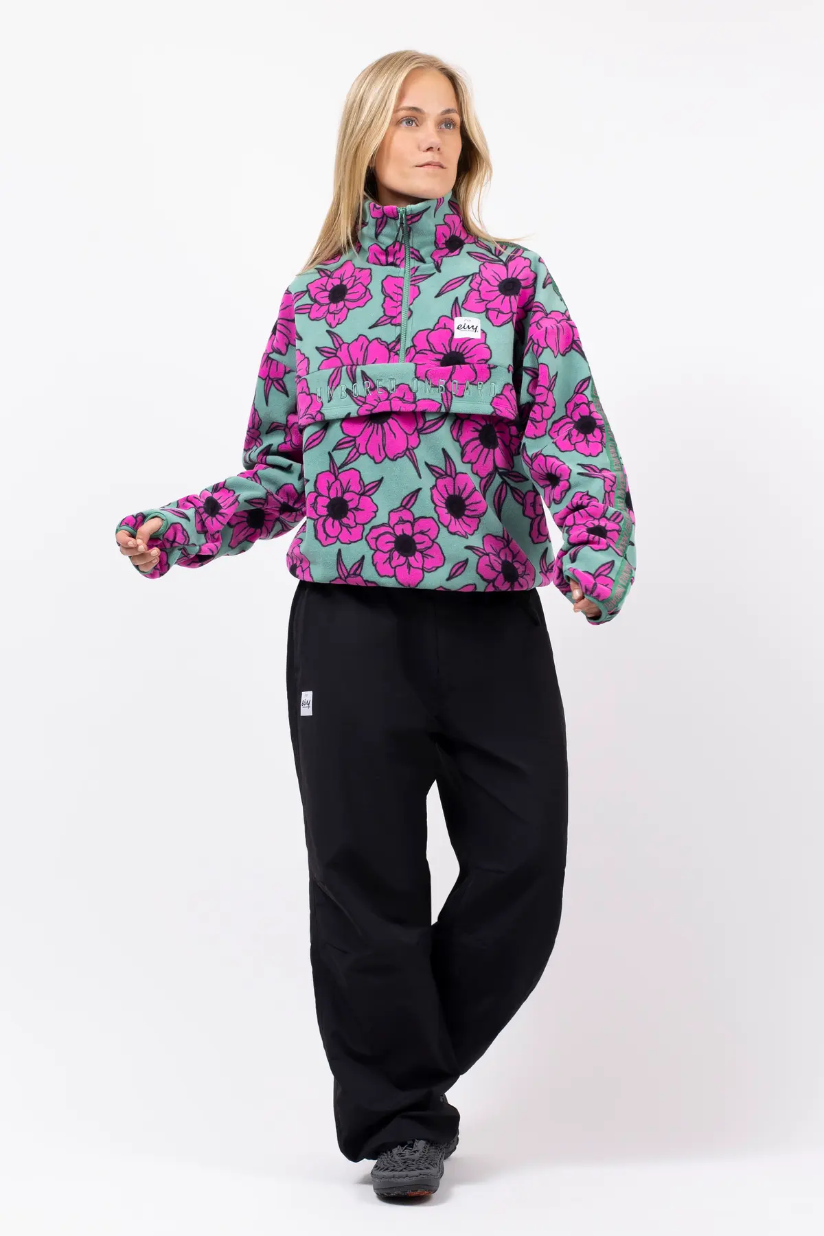 Ball Fleece - Turquoise Flower