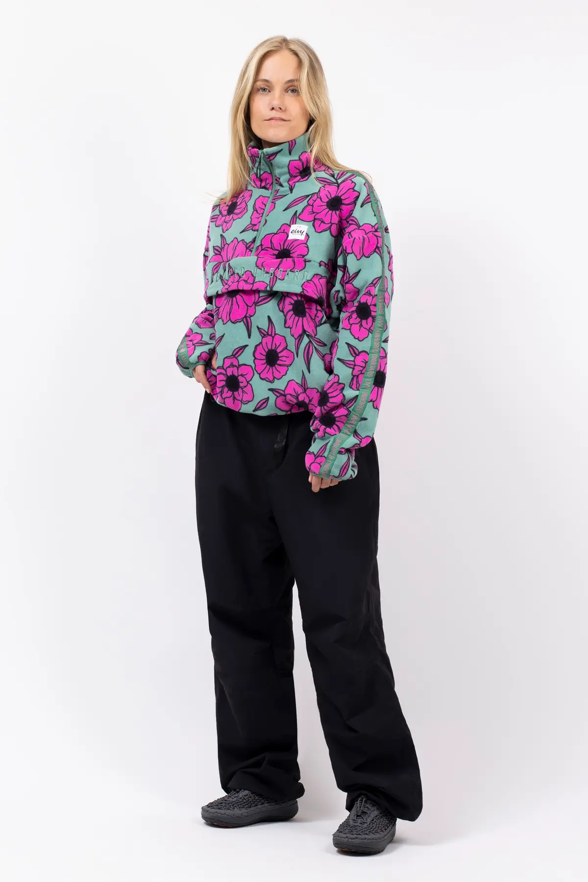 Ball Fleece - Turquoise Flower