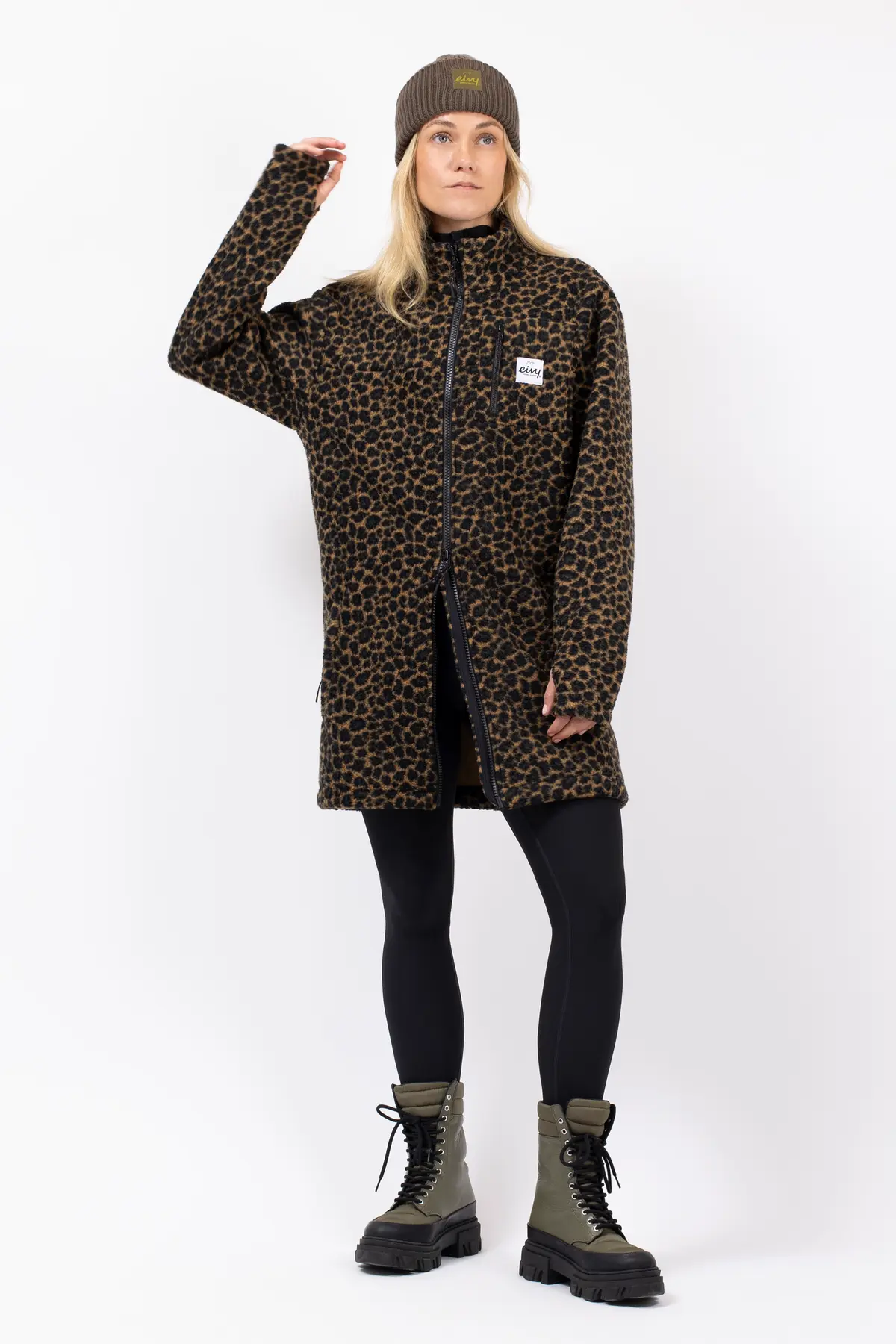 Versa Sherpa Coat - Leopard