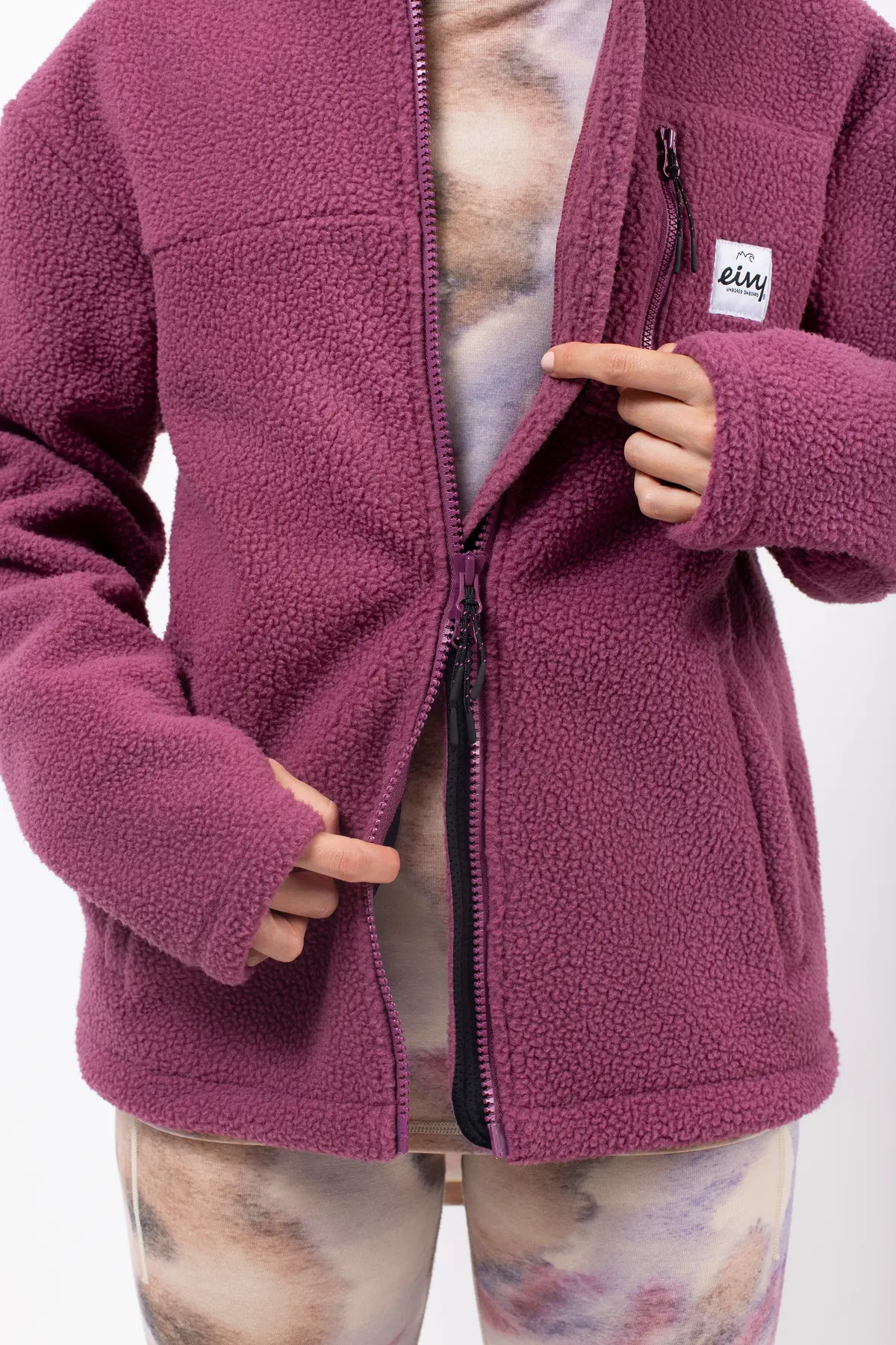 Versa Sherpa Jacket - Pinkgundy