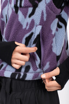 Boxy Sherpa Vest - Purple Stray