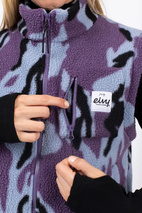 Boxy Sherpa Vest - Purple Stray