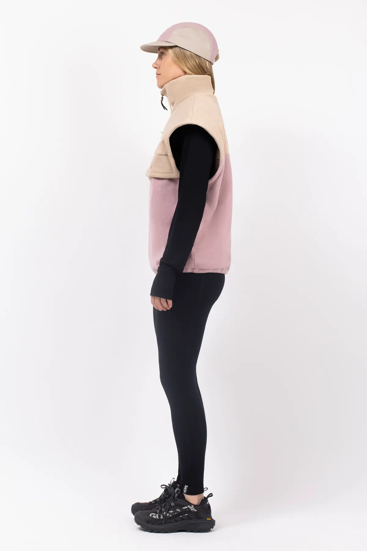 Ball Fleece Vest - Sand / Faded Woodrose | M