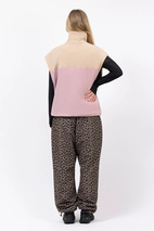 Ball Fleece Vest - Sand / Faded Woodrose | M