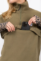 Ball Fleece Vest - Olive