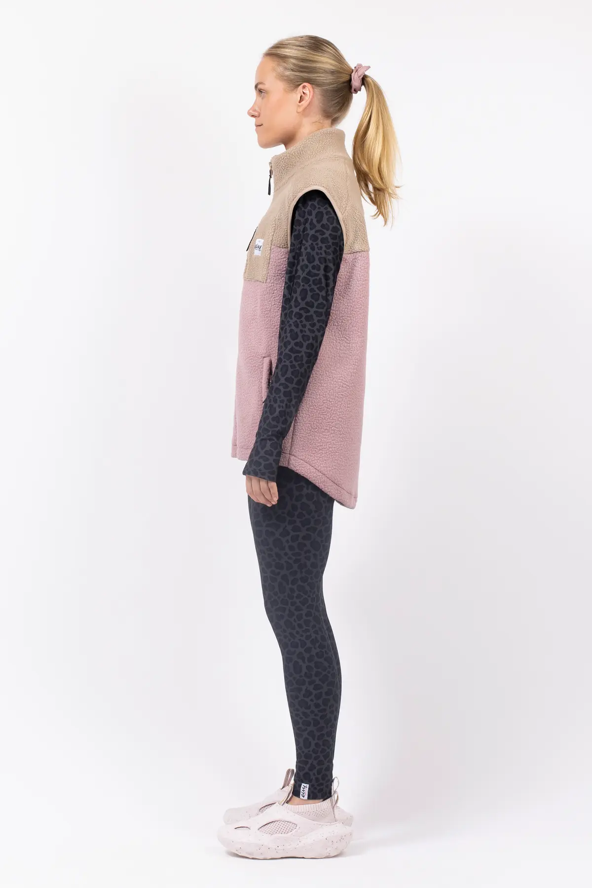 Lumberjackie Sherpa Vest - Sand / Faded Woodrose | XXS