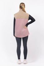 Lumberjackie Sherpa Vest - Sand / Faded Woodrose | XXS