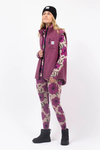 Lumberjackie Sherpa Vest - Pinkgundy