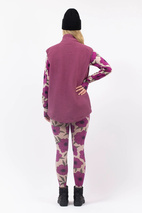 Lumberjackie Sherpa Vest - Pinkgundy | L