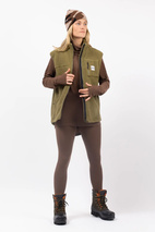 Lumberjackie Sherpa Vest - Olive