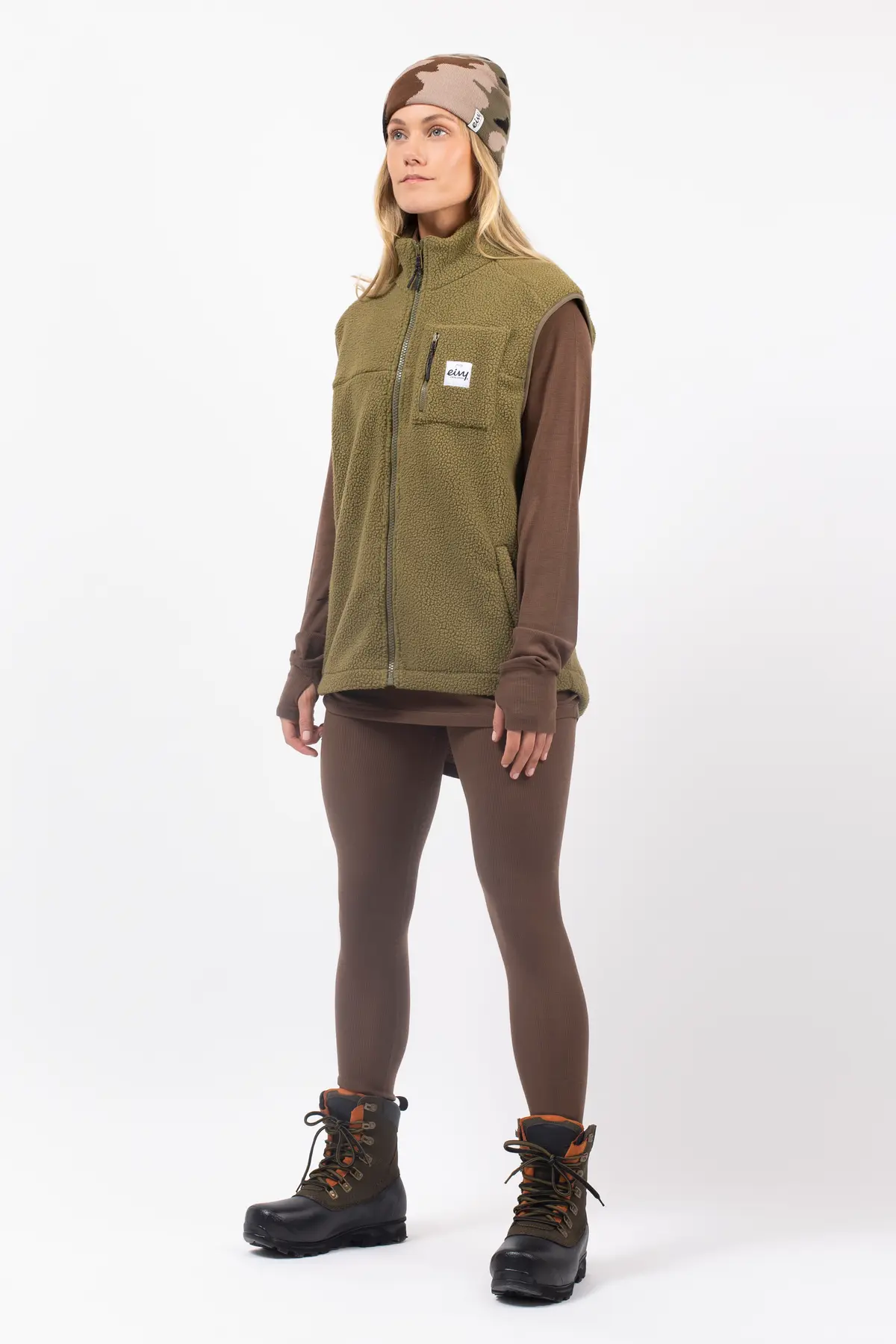 Lumberjackie Sherpa Vest - Olive