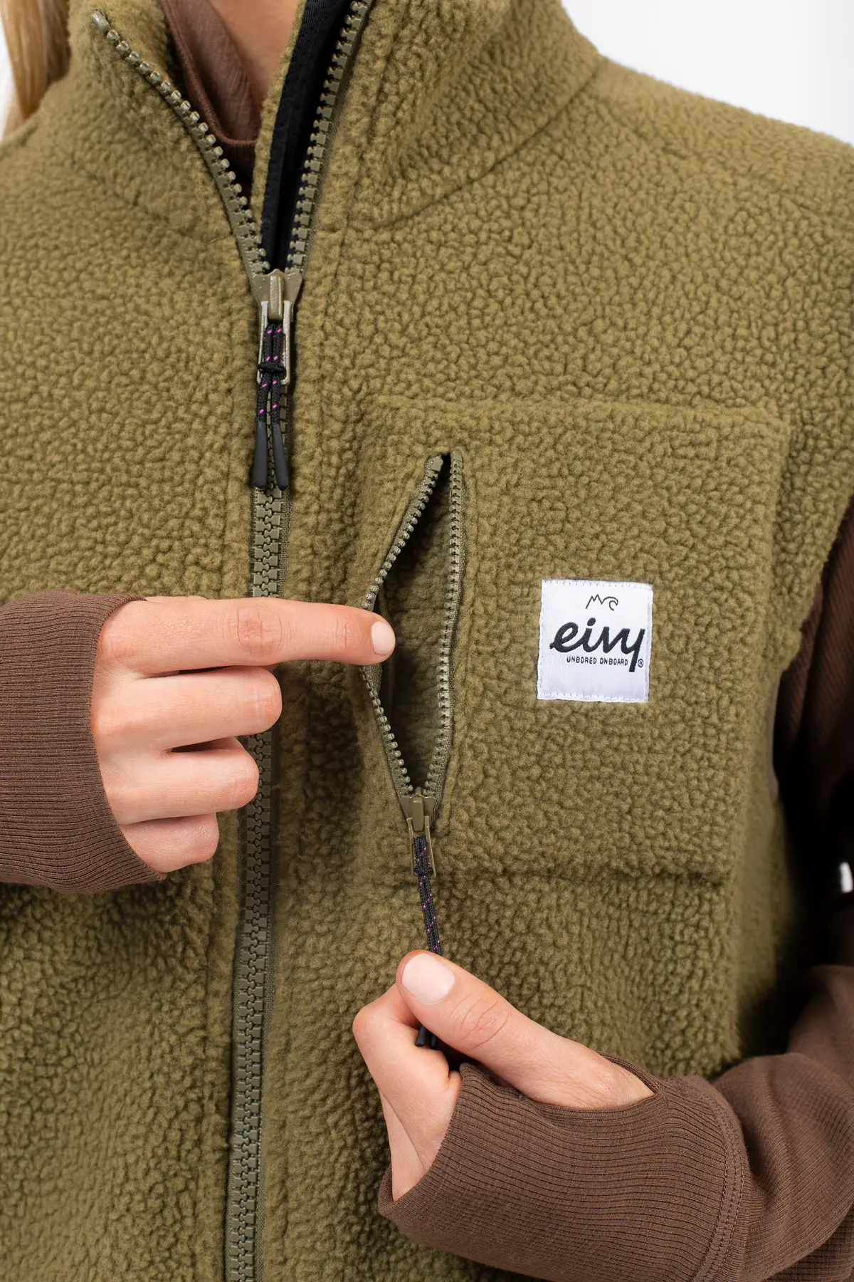 Lumberjackie Sherpa Vest - Olive