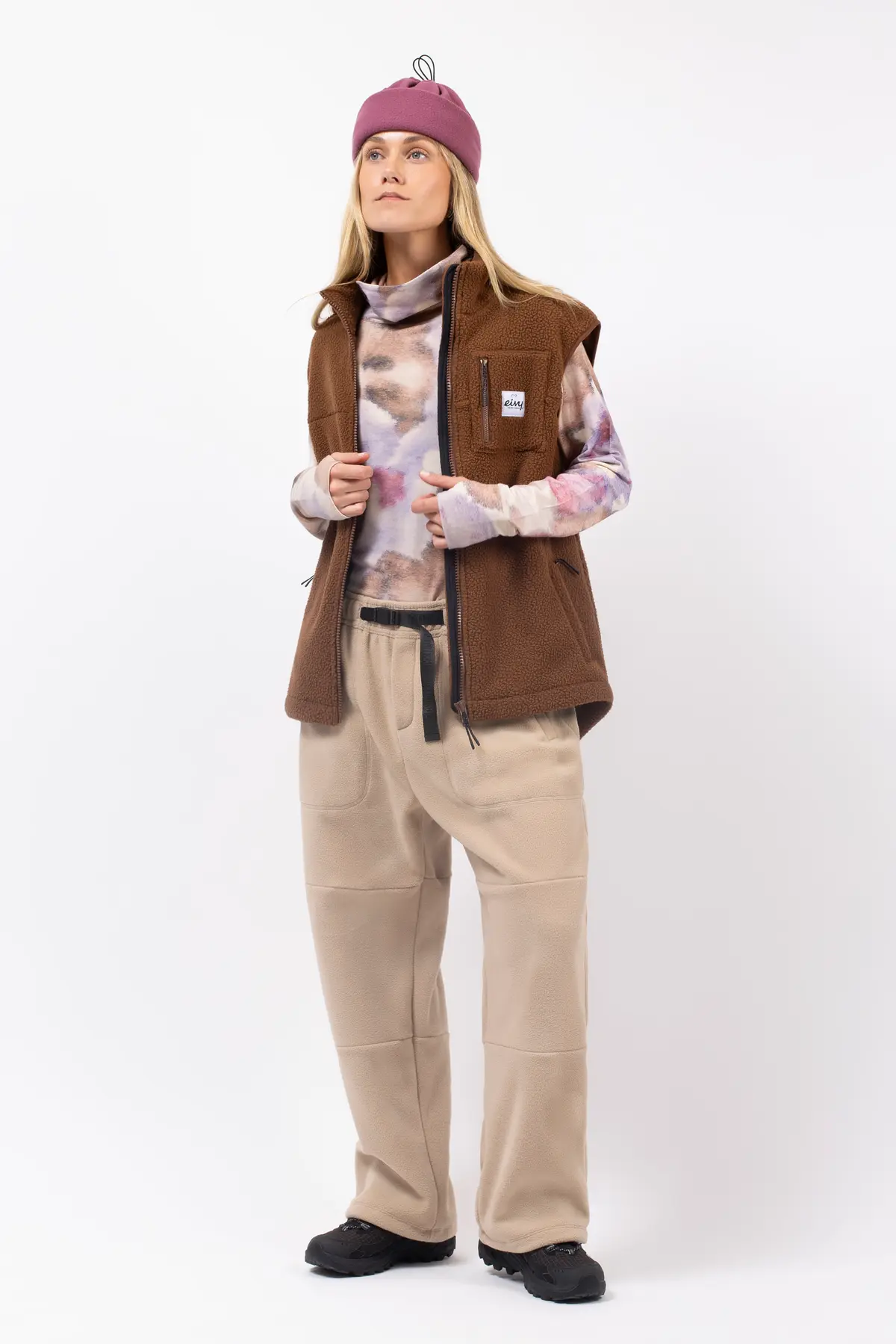 Lumberjackie Sherpa Vest - Brown