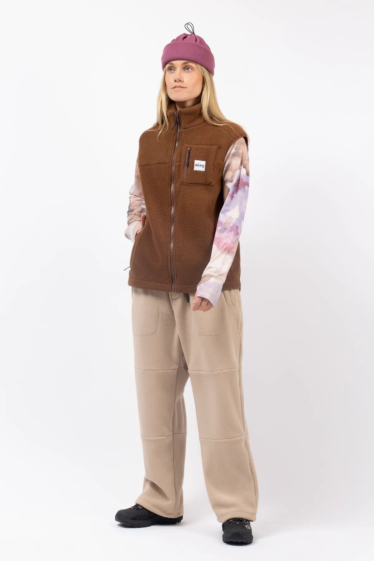 Lumberjackie Sherpa Vest - Brown