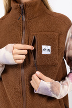Lumberjackie Sherpa Vest - Brown