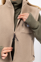 Boxy Sherpa Vest - Sand