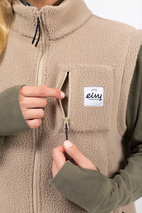 Boxy Sherpa Vest - Sand