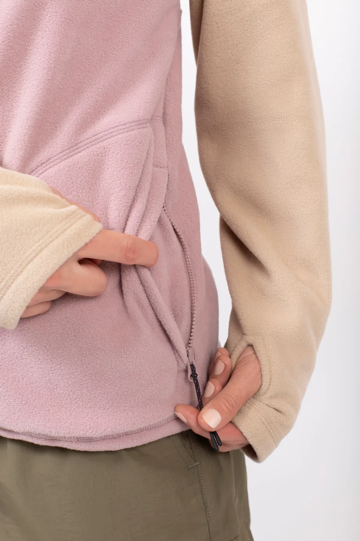 Techlight Halfzip Fleece - Sand / Faded Woodrose